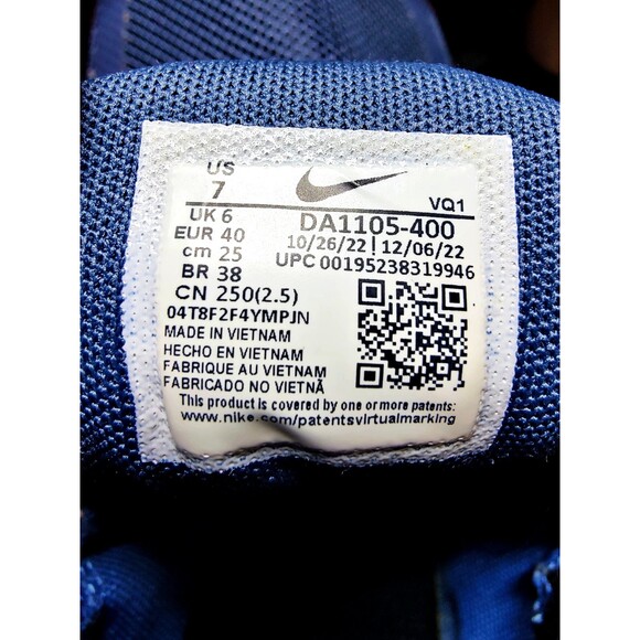 Nike Quest 4 Thunder Blue Running Sneaker Shoe Men's Size 7 Lowtop Walking - Picture 6 of 6